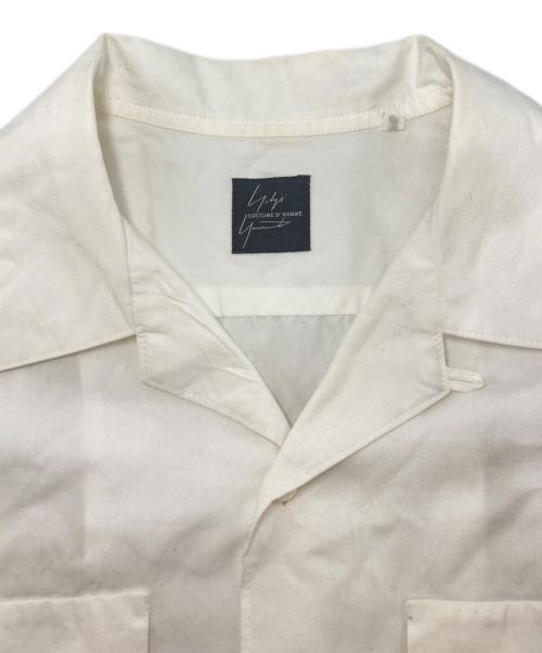 Yohji Yamamoto COSTUME D'HOMME（ヨウジヤマモトコスチュームドオム）Yohji Yamamoto COSTUME D'HOMME (ヨウジヤマモトコスチュームドオム) オープンカラー長袖シャツ ホワイト サイズ:SIZE 2の古着・服飾アイテム