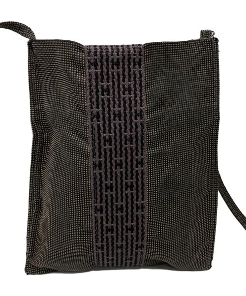 HERMES（エルメス）HERMES (エルメス) ショルダーポーチ グレー×ブラックの古着・服飾アイテム