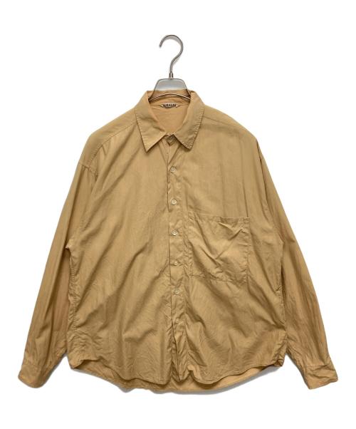 AURALEE（オーラリー）AURALEE (オーラリー) WASHED FINX TWILL BIG SHIRTS ベージュ サイズ:SIZE 4の古着・服飾アイテム