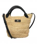 HELEN KAMINSKIヘレンカミンスキー）の古着「CASSIA MINI 2WAY カゴバッグ」｜ベージュ×ブラック