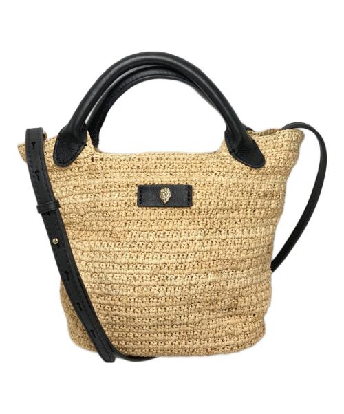 HELEN KAMINSKI（ヘレンカミンスキー）HELEN KAMINSKI (ヘレンカミンスキー) CASSIA MINI 2WAY カゴバッグ ベージュ×ブラックの古着・服飾アイテム