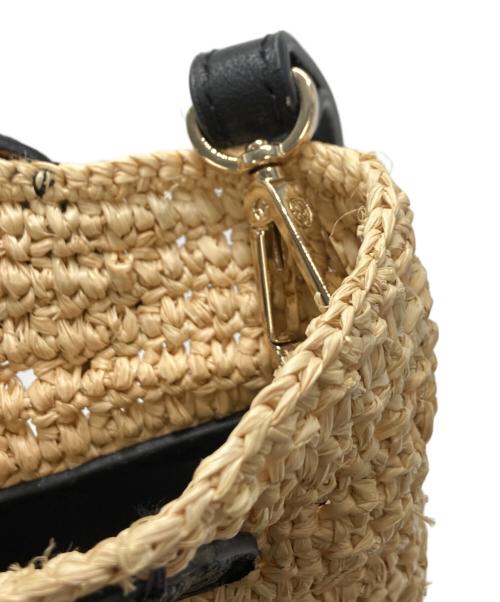 HELEN KAMINSKI（ヘレンカミンスキー）HELEN KAMINSKI (ヘレンカミンスキー) CASSIA MINI 2WAY カゴバッグ ベージュ×ブラックの古着・服飾アイテム