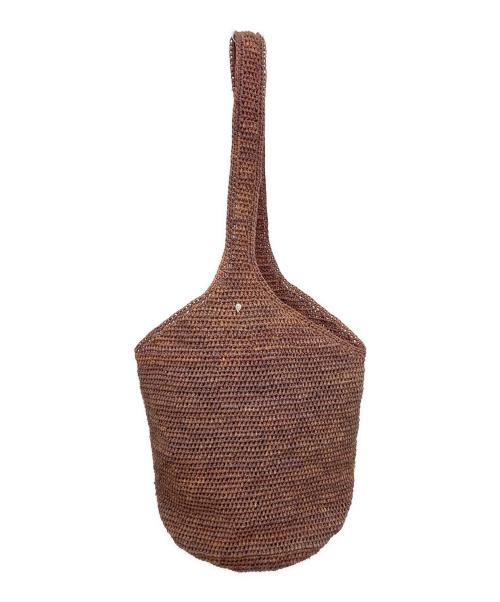 HELEN KAMINSKI（ヘレンカミンスキー）HELEN KAMINSKI (ヘレンカミンスキー) ラフィアワンショルダーバッグ ブラウンの古着・服飾アイテム