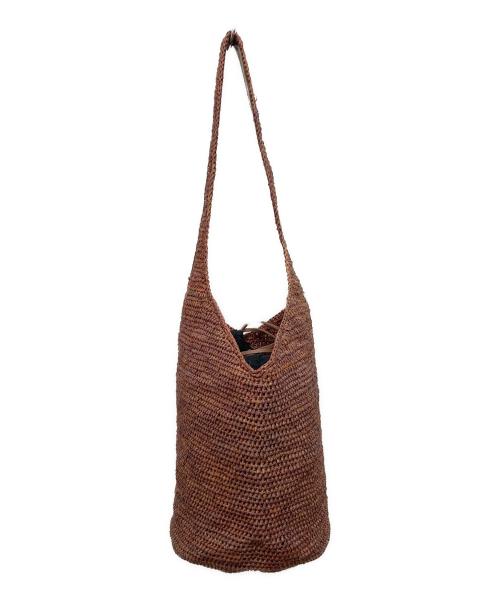 HELEN KAMINSKI（ヘレンカミンスキー）HELEN KAMINSKI (ヘレンカミンスキー) ラフィアワンショルダーバッグ ブラウンの古着・服飾アイテム