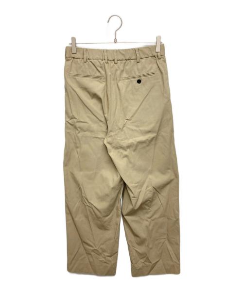 MARKAWARE（マーカウェア）MARKAWARE (マーカウェア) オーガニックコットン強燃ボイルツイル/クラシックフィットダブルプリーテッドトラウザーズ ブラウン サイズ:SIZE 1の古着・服飾アイテム