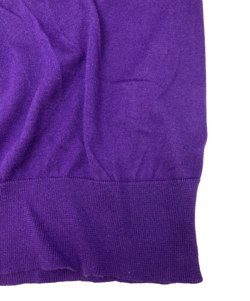 cash&barba（キャッシュ&バルバ）cash&barba (キャッシュ&バルバ) シーアイランドコットン ニット パープル サイズ:SIZE 0.の古着・服飾アイテム