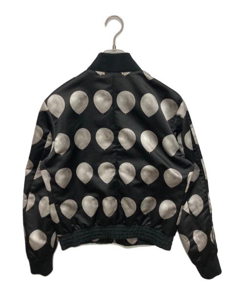 PAUL SMITH（ポールスミス）Paul Smith (ポールスミス) PRINT MA-1 BLOUSON ホワイト×ブラック サイズ:SIZE Lの古着・服飾アイテム