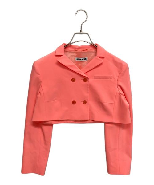 JIL SANDER（ジルサンダー）JIL SANDER (ジルサンダー) クロップダブルジャケット ピンク サイズ:SIZE 34の古着・服飾アイテム