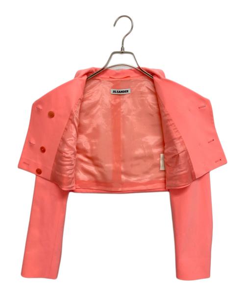 JIL SANDER（ジルサンダー）JIL SANDER (ジルサンダー) クロップダブルジャケット ピンク サイズ:SIZE 34の古着・服飾アイテム