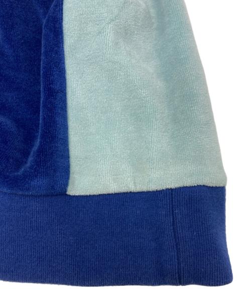 SUPREME（シュプリーム）Supreme (シュプリーム) Paneled Velour L/S Polo ブルー サイズ:SIZE Lの古着・服飾アイテム