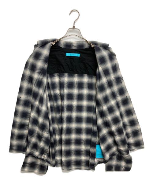 MUZE（ミューズ）MUZE (ミューズ) RAYON OMBRE CHECK SHIRT ブラック×ベージュ サイズ:SIZE 1の古着・服飾アイテム