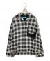 MUZE（ミューズ）の古着「RAYON OMBRE CHECK SHIRT」｜ブラック×ベージュ