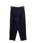 Y's for menワイズフォーメン）の古着「ウールギャバジン タック入り スラックス」｜ネイビー