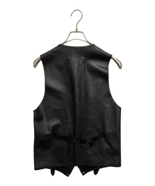 Maison Margiela（メゾンマルジェラ）Maison Margiela (メゾンマルジェラ) REPLICAレザーベスト ブラック サイズ:SIZE 44の古着・服飾アイテム