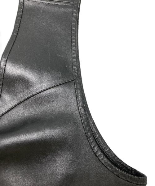 Maison Margiela（メゾンマルジェラ）Maison Margiela (メゾンマルジェラ) REPLICAレザーベスト ブラック サイズ:SIZE 44の古着・服飾アイテム