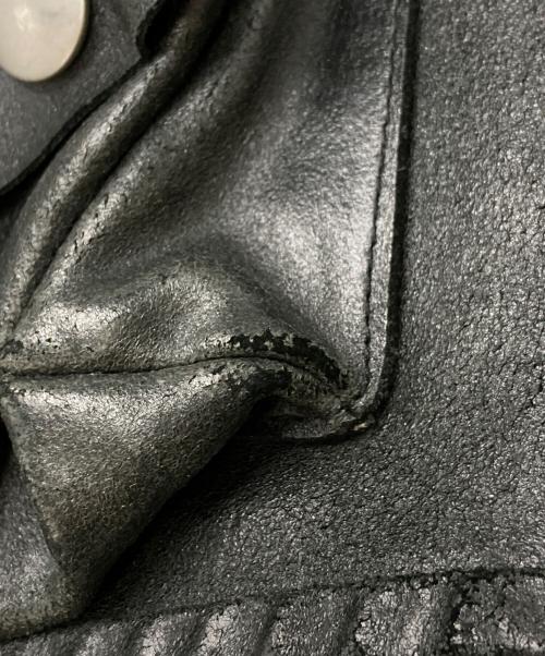 Maison Margiela（メゾンマルジェラ）Maison Margiela (メゾンマルジェラ) REPLICAレザーベスト ブラック サイズ:SIZE 44の古着・服飾アイテム