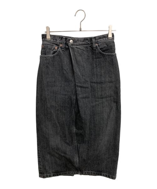 HYKE（ハイク）HYKE (ハイク) DENIM MIDI SKIRT ブラック サイズ:SIZE 1の古着・服飾アイテム