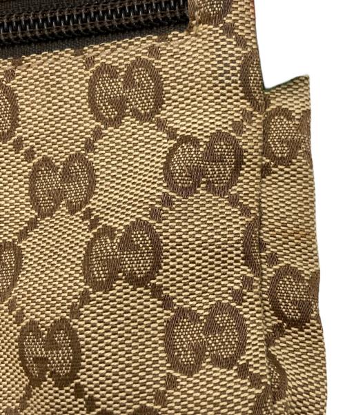 GUCCI（グッチ）GUCCI (グッチ) GGキャンバス シェリーライン ウエストバッグ ブラウンの古着・服飾アイテム