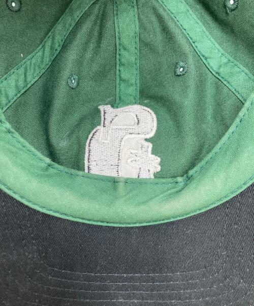 stussy（ステューシー）stussy (ステューシー) 刺繍ロゴキャップ ブラック×グリーン サイズ:FREEの古着・服飾アイテム