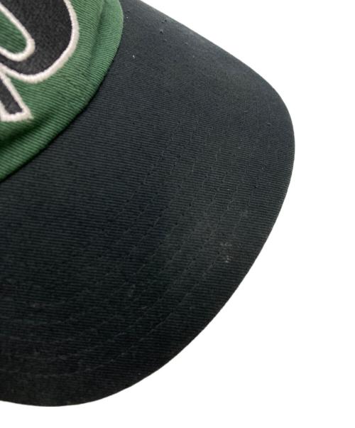 stussy（ステューシー）stussy (ステューシー) 刺繍ロゴキャップ ブラック×グリーン サイズ:FREEの古着・服飾アイテム