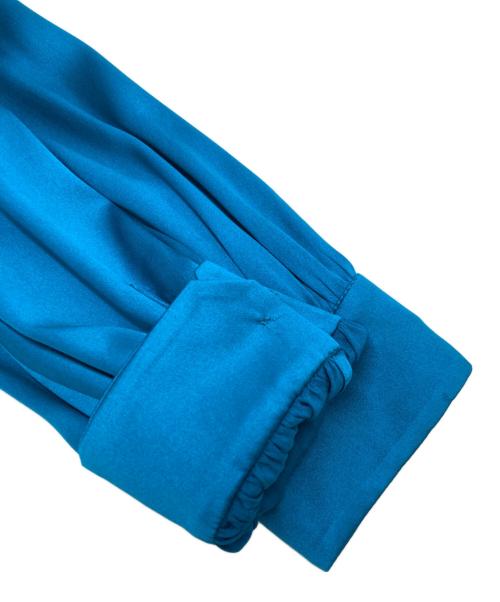 GUCCI（グッチ）GUCCI (グッチ) シルクボウタイブラウス ブルー サイズ:SIZE 36の古着・服飾アイテム