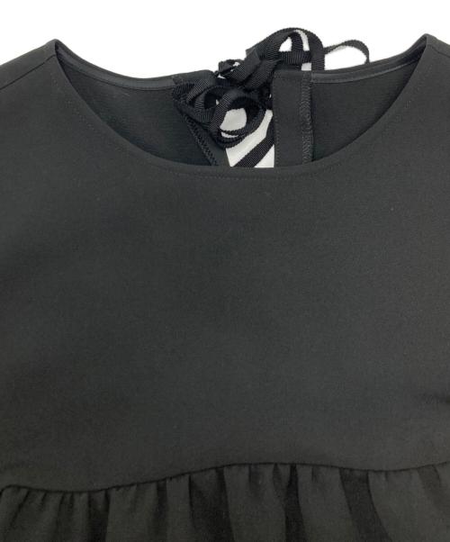 Aveniretoile（アベニールエトワール）Aveniretoile (アベニールエトワール) バックリボンフレアブラウス ブラック サイズ:SIZE 36の古着・服飾アイテム