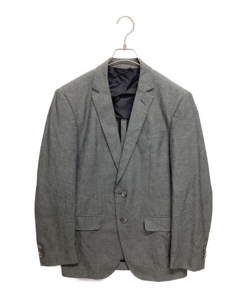 BOSS HUGO BOSS（ボス ヒューゴボス）BOSS HUGO BOSS (ボス ヒューゴボス) シアサッカーセットアップスーツ グレー サイズ:SIZE L (44)の古着・服飾アイテム