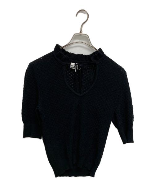 GANNI（ガニー）GANNI (ガニー) 七分丈ニット ブラック サイズ:SIZE Ｓの古着・服飾アイテム