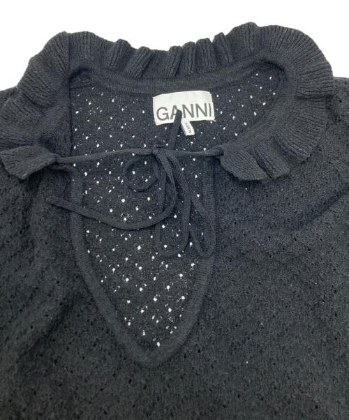 GANNI（ガニー）GANNI (ガニー) 七分丈ニット ブラック サイズ:SIZE Ｓの古着・服飾アイテム