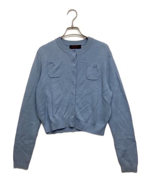 CABAN（キャバン）CABAN (キャバン) コットンカシミヤ クルーネックカーディガン スカイブルー サイズ:XSの古着・服飾アイテム