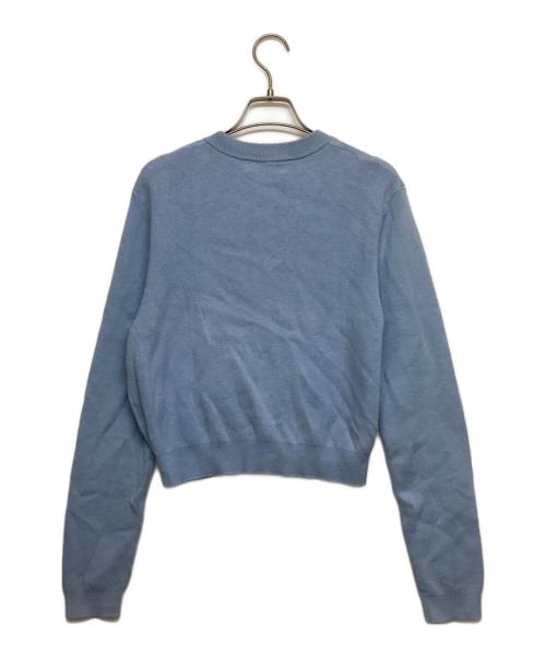 CABAN（キャバン）CABAN (キャバン) コットンカシミヤ クルーネックカーディガン スカイブルー サイズ:XSの古着・服飾アイテム