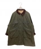 Barbour×KAPTAIN SUNSHINEバブアー×キャプテンサンシャイン）の古着「Stand Collar Traveller Coat」｜カーキ