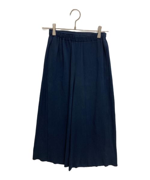 ISSEY MIYAKE me（イッセイ ミヤケ ミー）ISSEY MIYAKE me (イッセイ ミヤケ ミー) ワイドプリーツパンツ ネイビー サイズ:不明の古着・服飾アイテム
