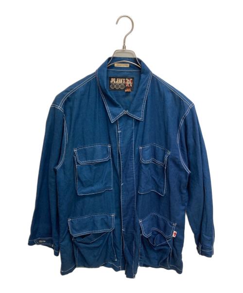 Jean Paul GAULTIER JEANS（ジャンポールゴルチエジーンズ）Jean Paul GAULTIER JEANS (ジャンポールゴルチエジーンズ) コットンリネンジャケット インディゴ サイズ:SIZE 50の古着・服飾アイテム