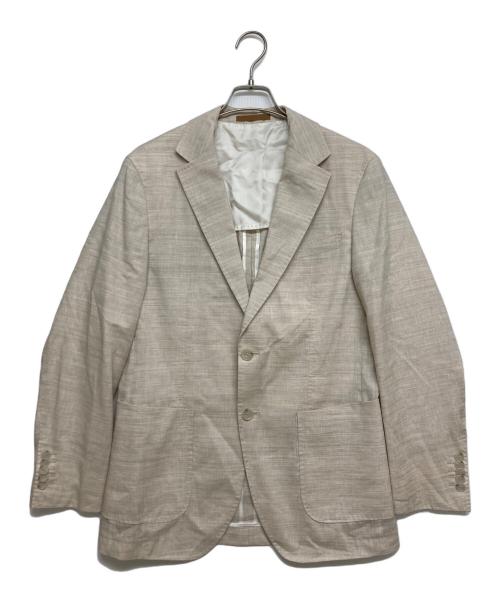 BOSS（ボス）BOSS (ボス) リネンテーラードジャケット アイボリー サイズ:SIZE 46の古着・服飾アイテム