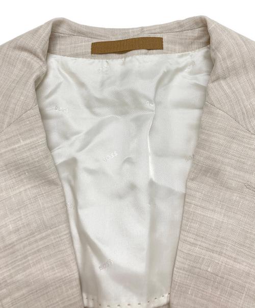 BOSS（ボス）BOSS (ボス) リネンテーラードジャケット アイボリー サイズ:SIZE 46の古着・服飾アイテム