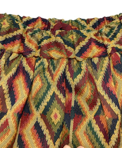 semoh（セモー）semoh (セモー) ジャガードスカート ブラウン×レッド サイズ:SIZE 1の古着・服飾アイテム