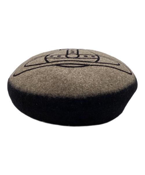 Vivienne Westwood（ヴィヴィアンウエストウッド）Vivienne Westwood (ヴィヴィアンウエストウッド) ベレー帽 ブラック×ブラウン サイズ:S~Mの古着・服飾アイテム