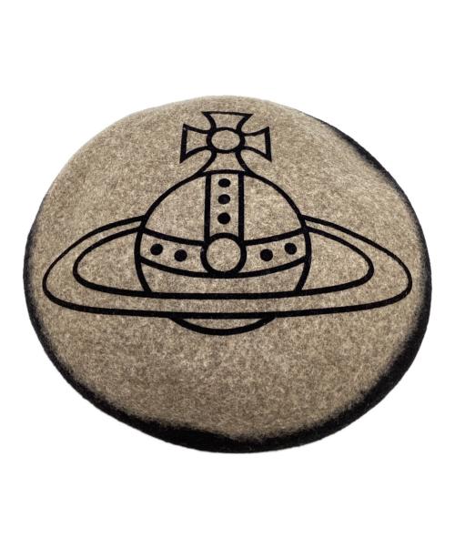 Vivienne Westwood（ヴィヴィアンウエストウッド）Vivienne Westwood (ヴィヴィアンウエストウッド) ベレー帽 ブラック×ブラウン サイズ:S~Mの古着・服飾アイテム