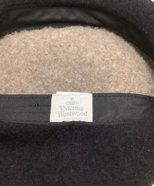 Vivienne Westwood（ヴィヴィアンウエストウッド）Vivienne Westwood (ヴィヴィアンウエストウッド) ベレー帽 ブラック×ブラウン サイズ:S~Mの古着・服飾アイテム
