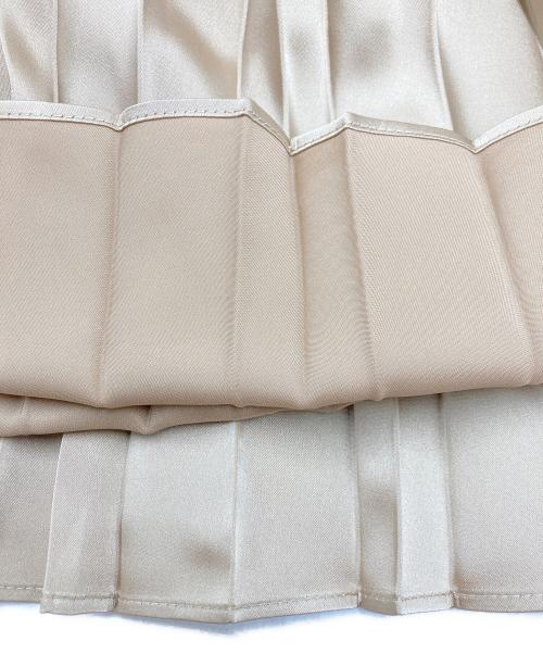 anuans（アニュアンス）anuans (アニュアンス) プリーツドッキングニットワンピース ベージュ サイズ:SIZE Sの古着・服飾アイテム