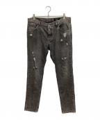 DOLCE & GABBANAドルチェ＆ガッバーナ）の古着「Destroyed Denim Jeans」｜ブラック