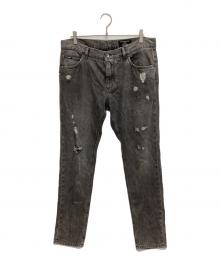 DOLCE & GABBANA（ドルチェ＆ガッバーナ）の古着「Destroyed Denim Jeans」｜ブラック