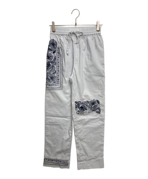 Acne studios（アクネ ストゥディオス）Acne studios (アクネ ストゥディオス) 刺繍イージーパンツ ブルー サイズ:SIZE 32の古着・服飾アイテム