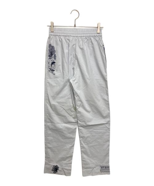 Acne studios（アクネ ストゥディオス）Acne studios (アクネ ストゥディオス) 刺繍イージーパンツ ブルー サイズ:SIZE 32の古着・服飾アイテム