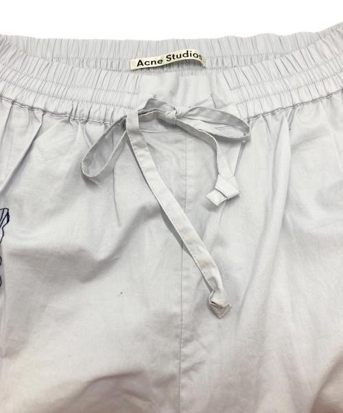 Acne studios（アクネ ストゥディオス）Acne studios (アクネ ストゥディオス) 刺繍イージーパンツ ブルー サイズ:SIZE 32の古着・服飾アイテム