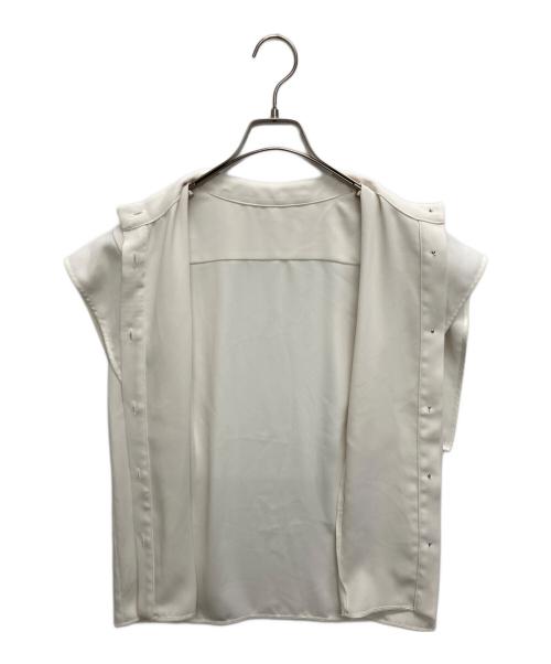 Noble（ノーブル）Noble (ノーブル) スクエアースリーブフロントオープンブラウス ホワイト サイズ:SIZE　FREEの古着・服飾アイテム