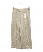 Nobleノーブル）の古着「麻ストレッチスラックスパンツ」｜ベージュ