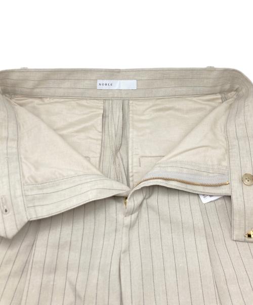 Noble（ノーブル）Noble (ノーブル) 麻ストレッチスラックスパンツ ベージュ サイズ:SIZE 38の古着・服飾アイテム