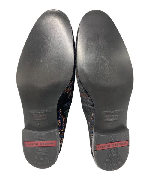 ANGELO RUFFO（アンジェロ ルッフォ）ANGELO RUFFO (アンジェロ ルッフォ) ベルベット ミュール ブラック サイズ:SIZE 43の古着・服飾アイテム